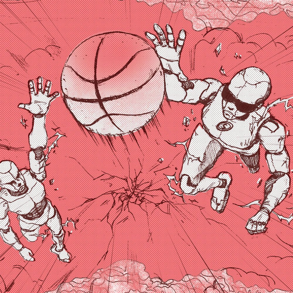 Sketch Rubber Indoor/Outdoor Basketball - Image 2